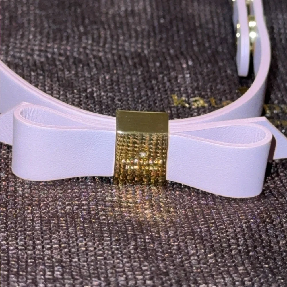 NWT Kate Spade pink bonnet (956) leather bow wrap bracelet wrap things up $78 - Picture 2 of 12